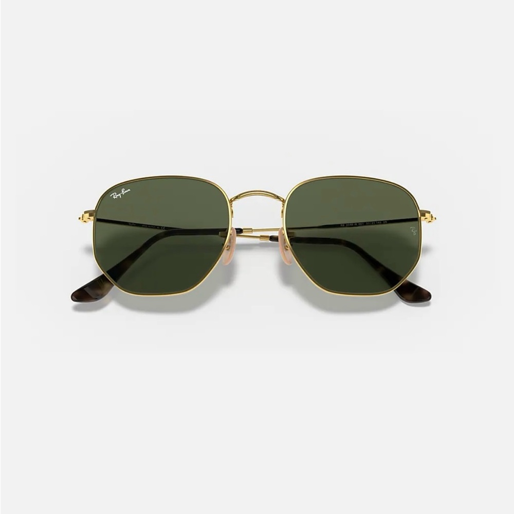 Ray-Ban Gold and Green Sunglasses - Picture 3 of 5